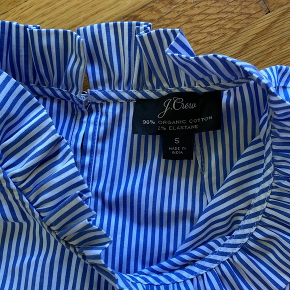 J.Crew Long-sleeve ruffleneck top - stripe - Picture 3 of 6